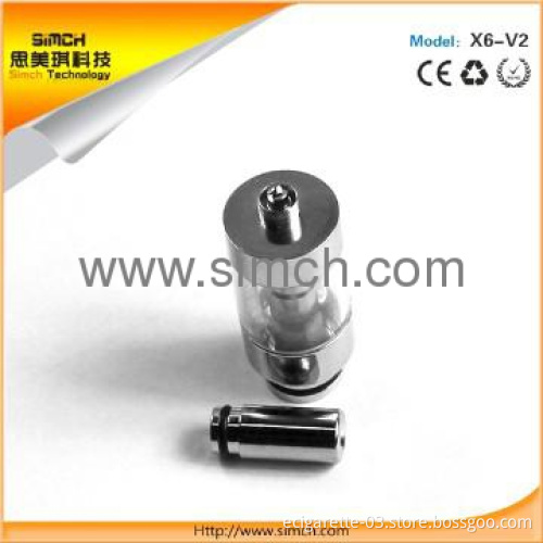 2013 Hot selling 510 thread atomizer e cigarette x6v2